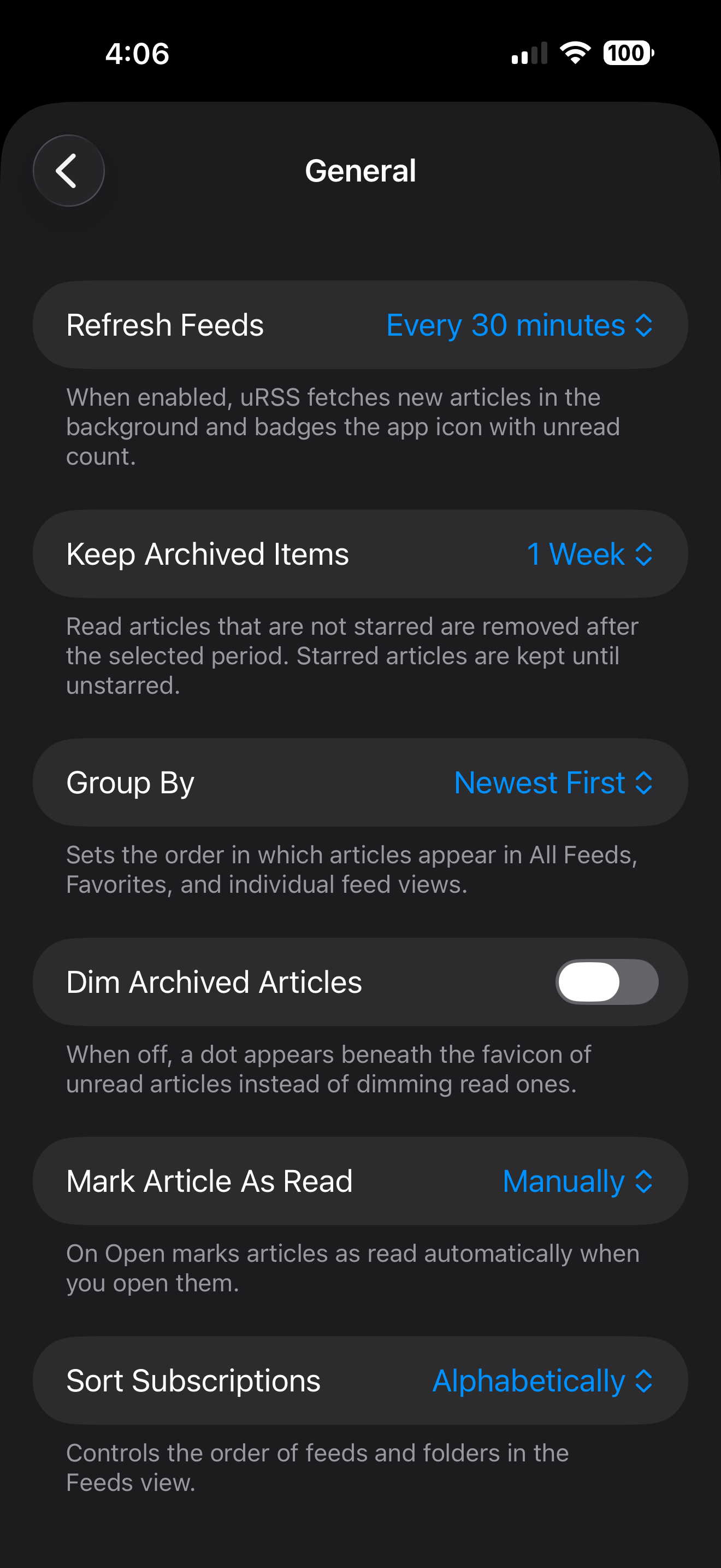 General Settings